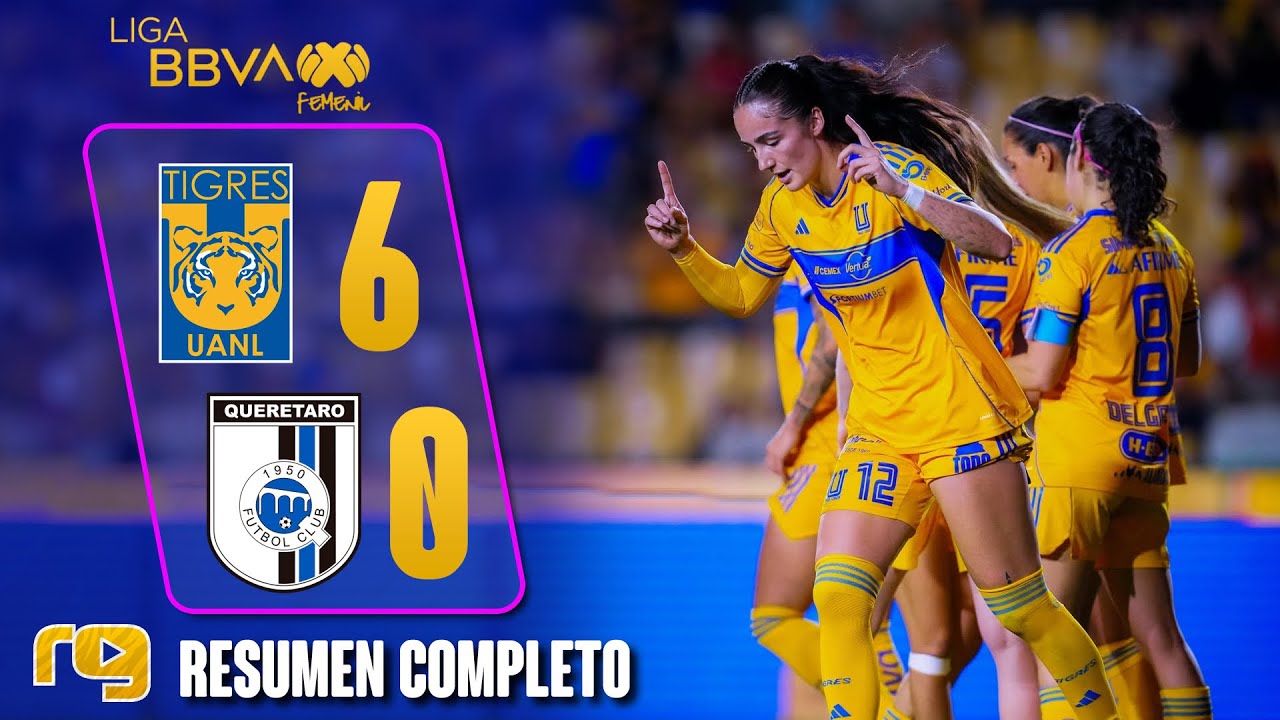 APLASTANTES🔥TIGRES VS QUERETARO 6-0 | Resumen y Goles | LIGA MX FEMENIL | CLAUSURA 2026 J12