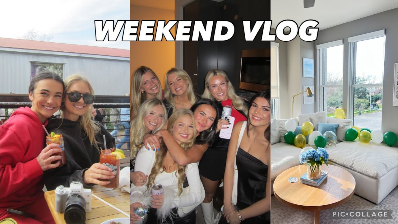 RYANS BDAY WEEKEND | decorating, hosting pregame, brunch, target haul, new chair, second sunday