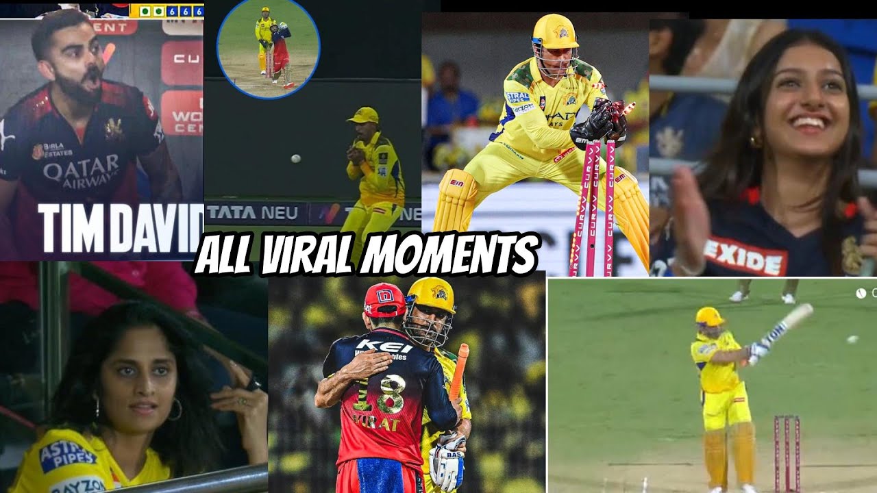 CSK vs RCB IPL 2025 top viral moments