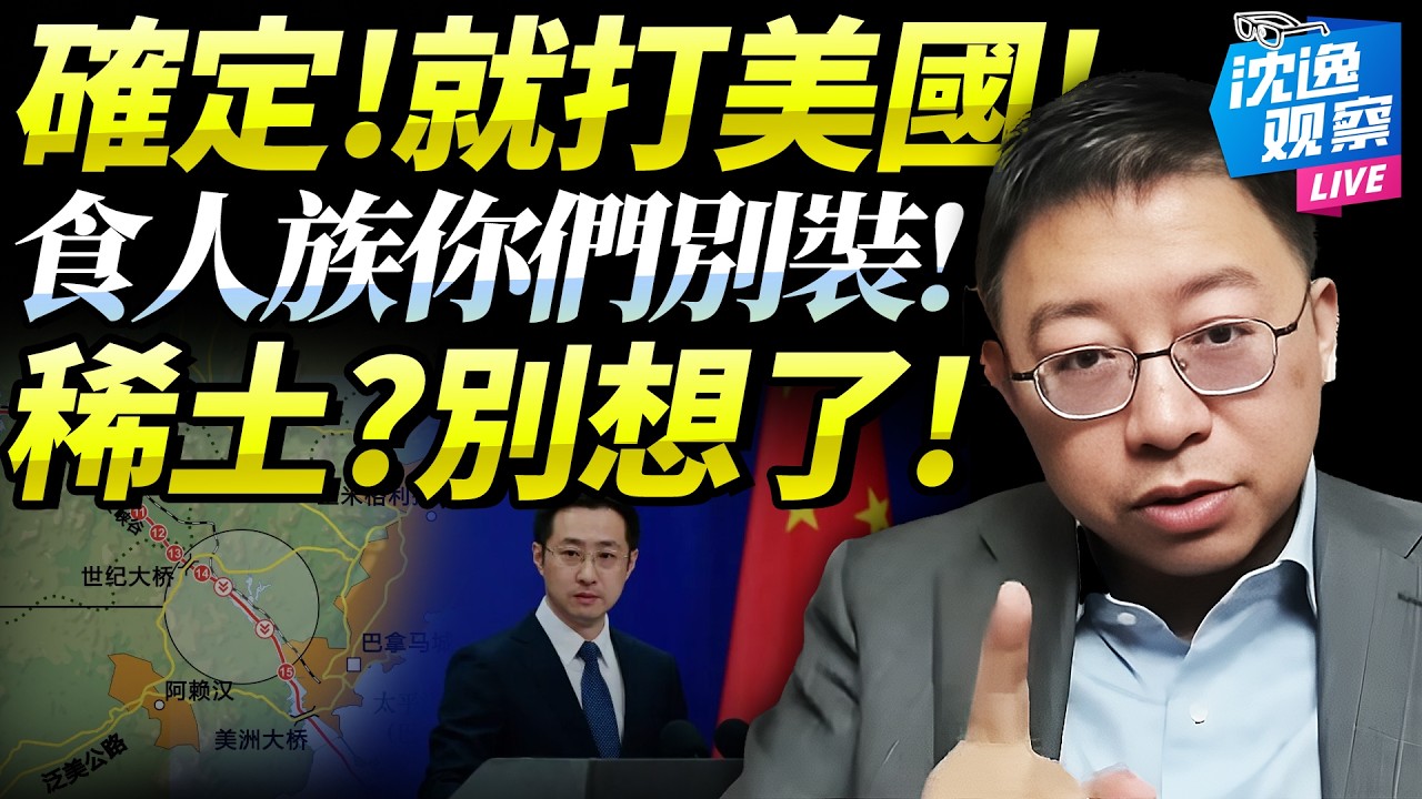 中國「以後誰打我！我就反幹美國！」沈逸：早就識破「食人族」嘴臉！美國，你稀土又不想要了？！@新西蘭中文國際頻道