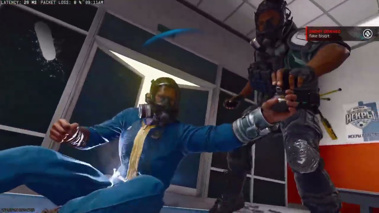 My teammate sings as we play.