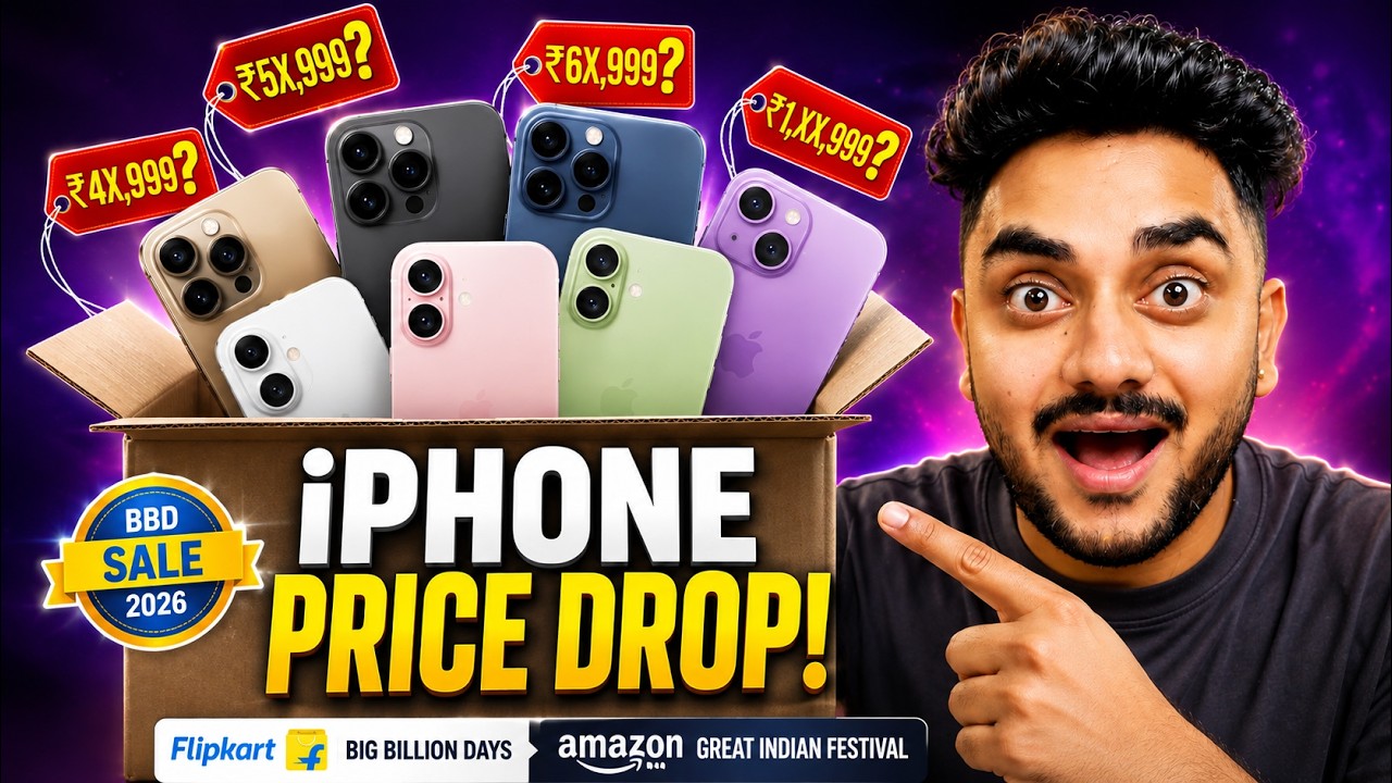 iPhone 15, 16, 17 Pro & Pro Max Price Drop 🔥 Flipkart BBD & Amazon Great Indian Festival Sale 2026