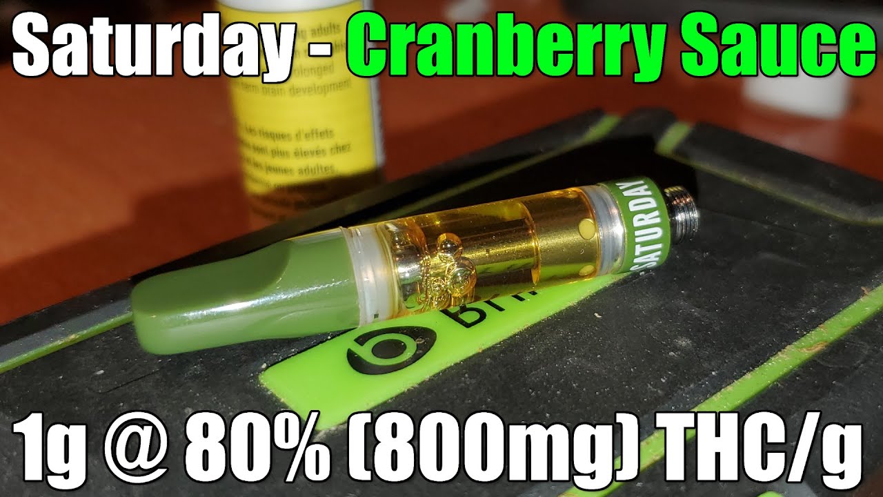 Saturday - Cranberry Sauce 510 Cart - Unboxing Review - 1g @ 80% (800mg) THC/g