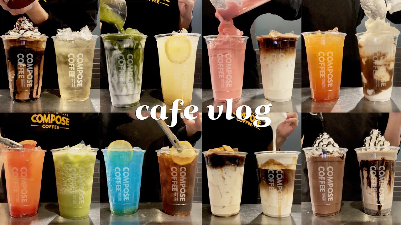 🍵30분 컴포즈커피 무엇이든 물어보세요☕️ / 카페브이로그 / 컴포즈커피 알바 / 알바브이로그 / cafe vlog