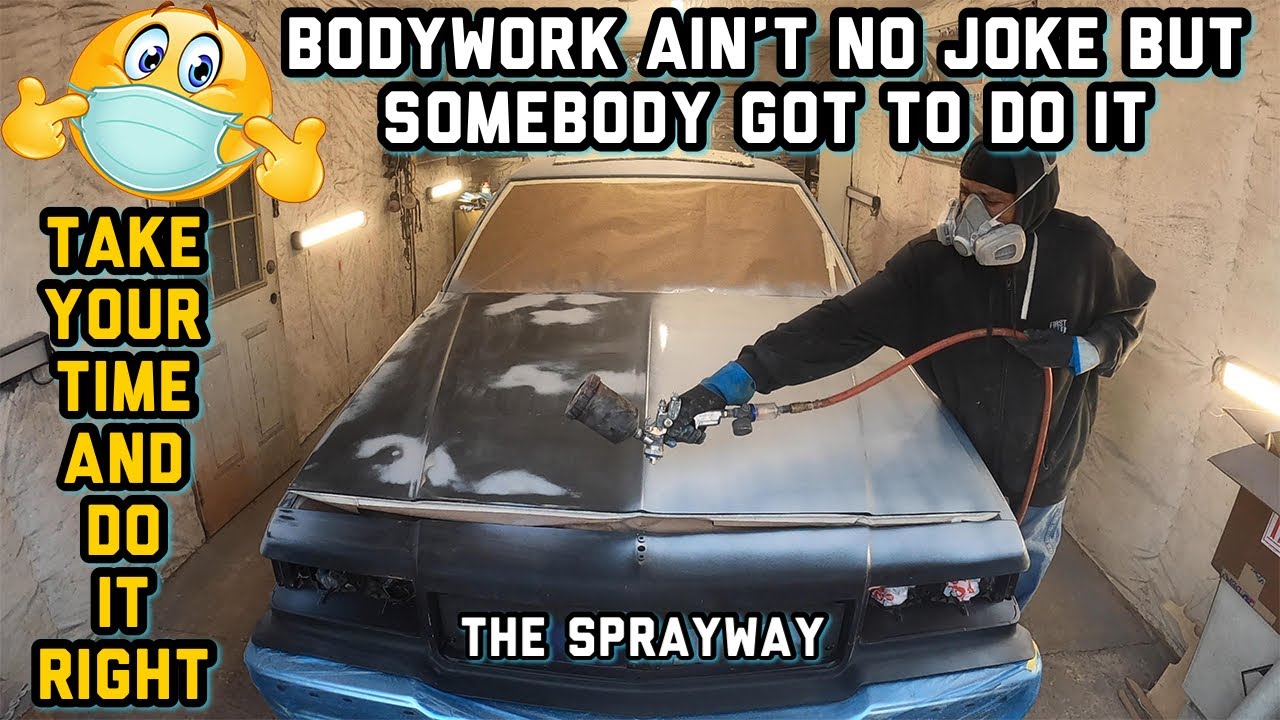 How To Do Bodywork & Prime A Car Before Paint - Welding Sanding Blocking Priming BOX CHEVY CAPRICE