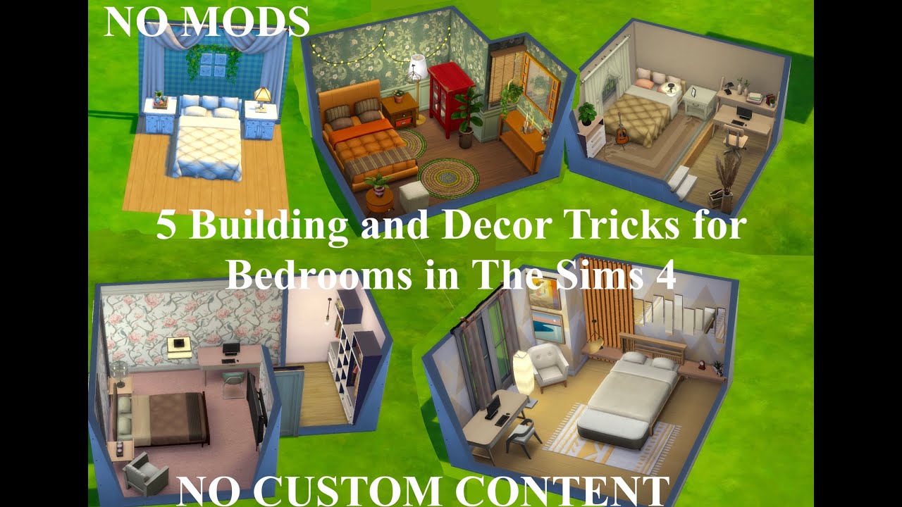 5 build and decor tricks in the sims 4 #3 | Bedrooms| Sims 4 Speed Build