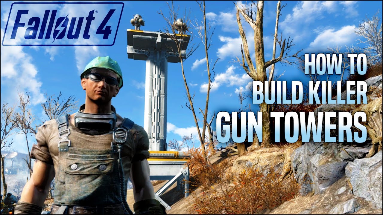Killer Gun Towers for Your Settlements 🛡️ Fallout 4 No Mods Shop Class