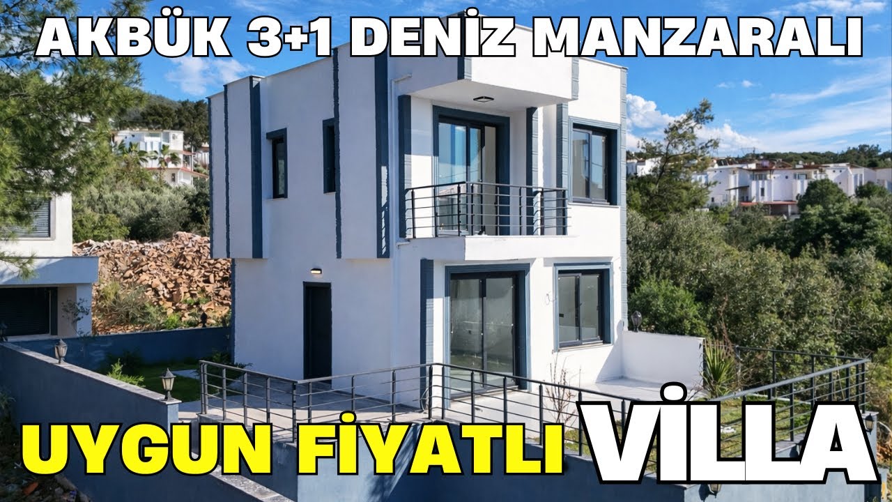 Didim Akbük'te Daire Parasına 3+1 Deniz Manzaralı Villa