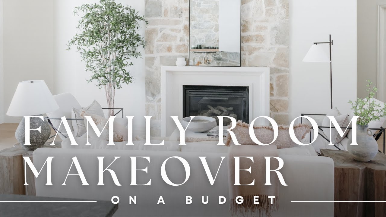 RH Inspired Room MAKEOVER on a BUDGET!! Mediterranean Modern Interior Design Style