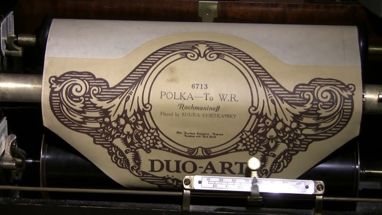 Polka to W R (Rachmaninov) played by Shura Cherkassky - Duo-Art roll