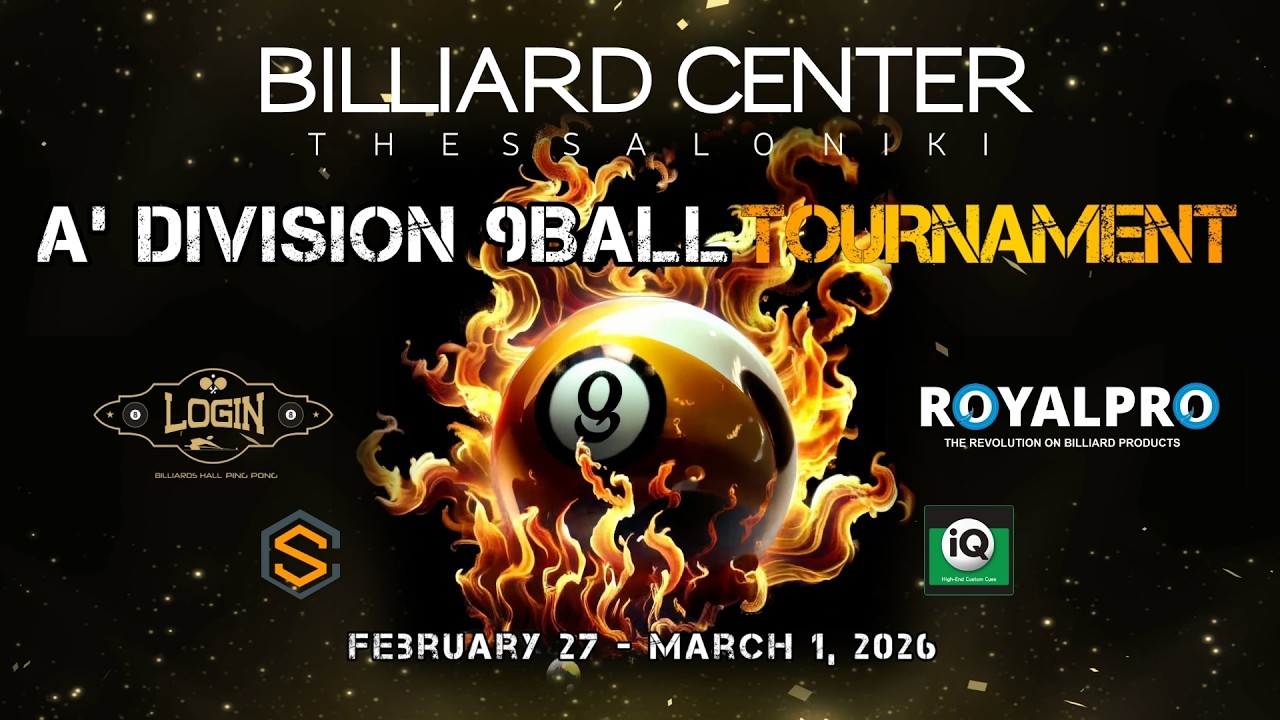 A’ Division 9Ball Tournament | Feb.27-Mar.1, 2026 | Table 1 - Day 1