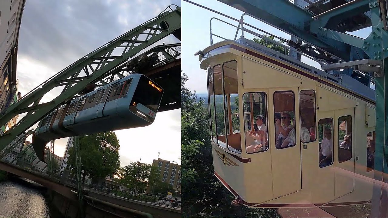 Schwebebahn Suspension Railway Wuppertal and Dresden