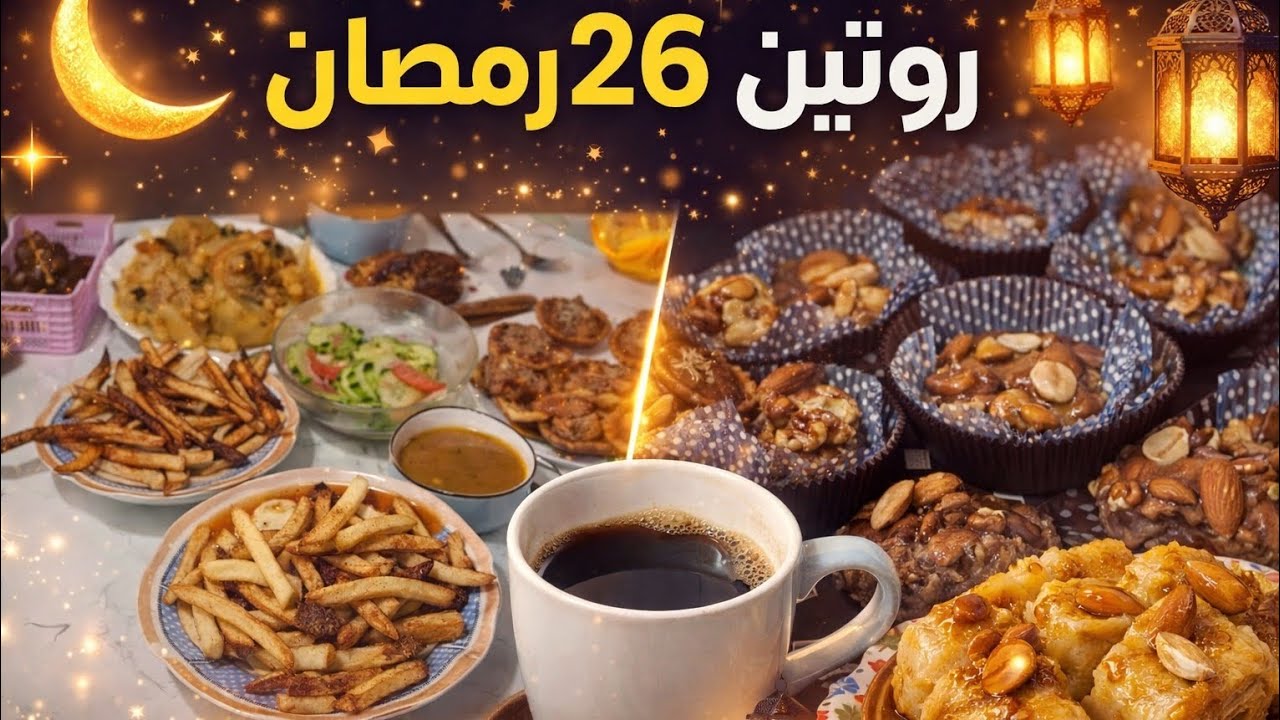 🔥 ماذا حضرنا لإفطار 26 رمضان؟ 🍽️ مائدة رمضانية لذيذة + وصفة البنيون 😍