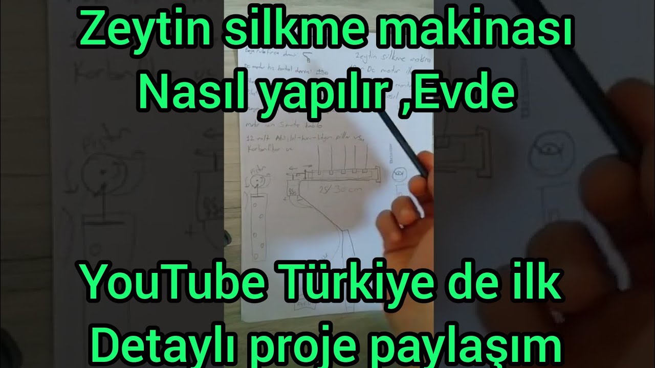 zeytin silkme makinası nasıl yapılır, evde tüm detayları bile proje başka video yok böyle
