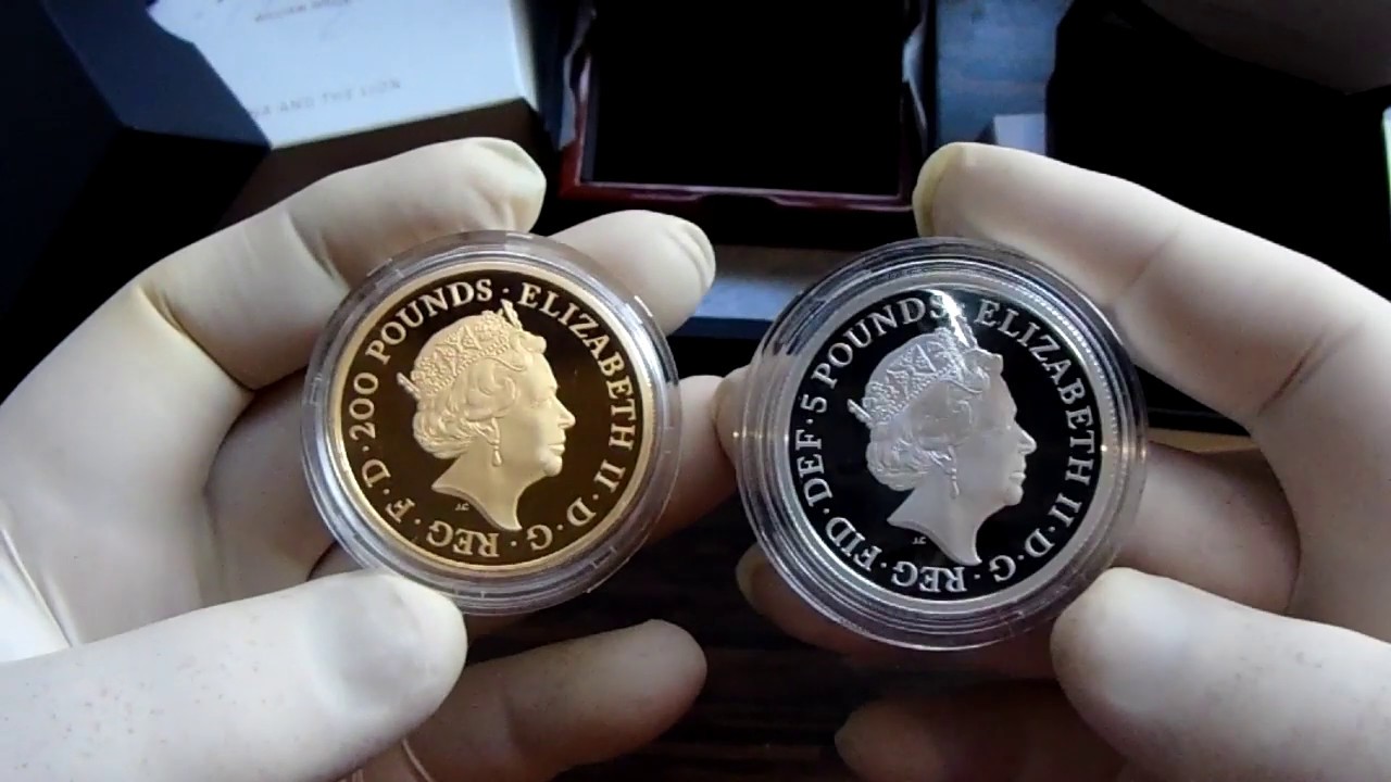 GOLD AND SILVER UNA AND THE LION COINS