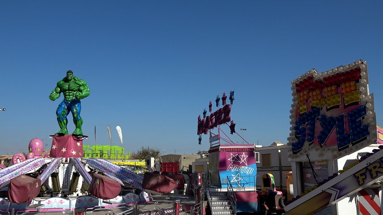 Preparativos de la feria de atracciones de Totana 2024