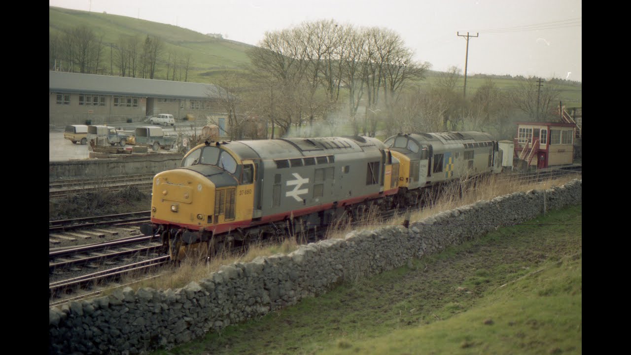 Class 37's on stone working at Buxton and Great Rocks (part 2), plenty of thrash!