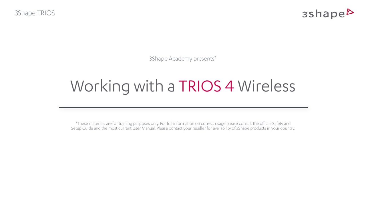 Working with a TRIOS 4 Wireless