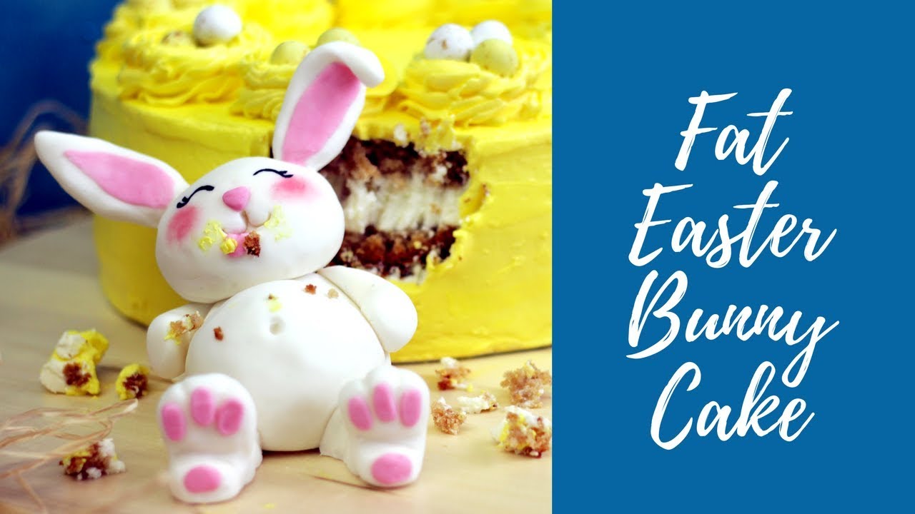 HOW TO MAKE FAT EASTER BUNNY CAKE | INTHEKITCHENWITHELISA