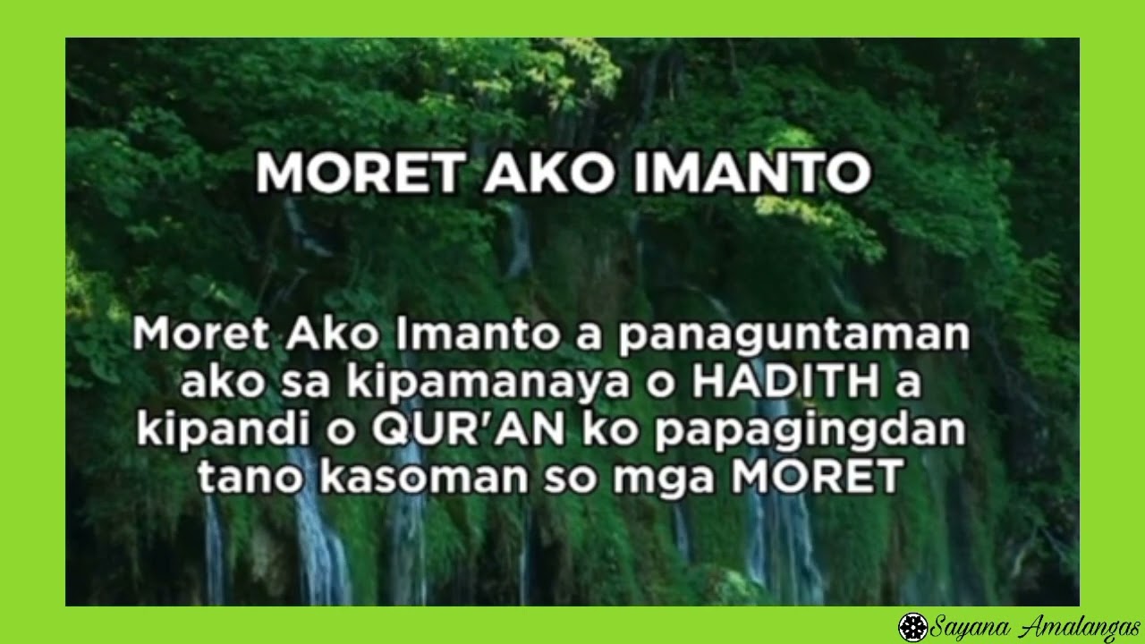 MORET AKO IMANTO | Full Lyric | Maranao Songs | @SayanaAmalangas