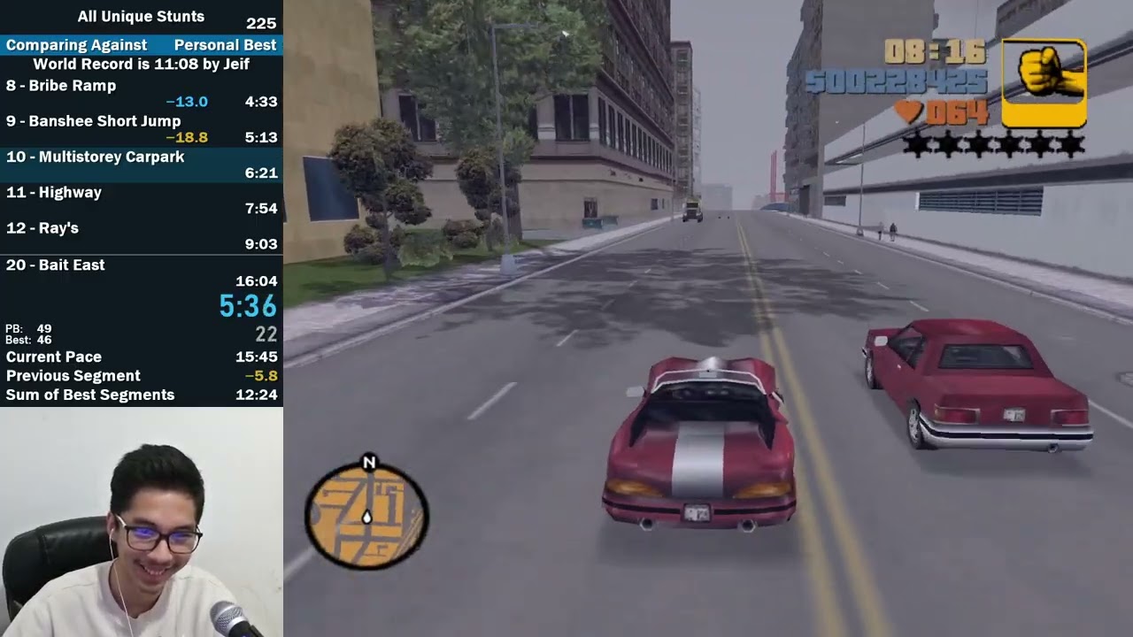 All Unique Stunts Speedrun in 13:17 (GTA III)