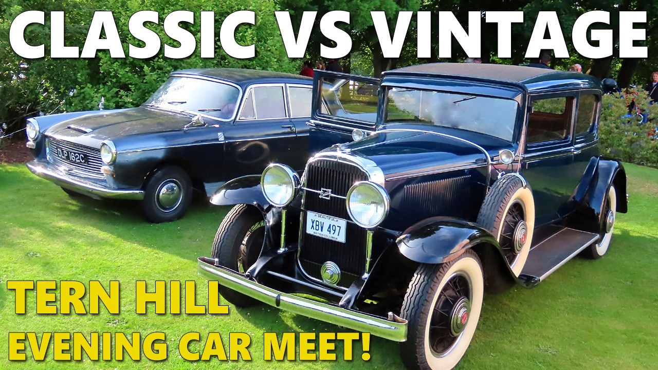 CLASSIC vs VINTAGE - 100s of cars at the Tern Hill Hall evening car meet!