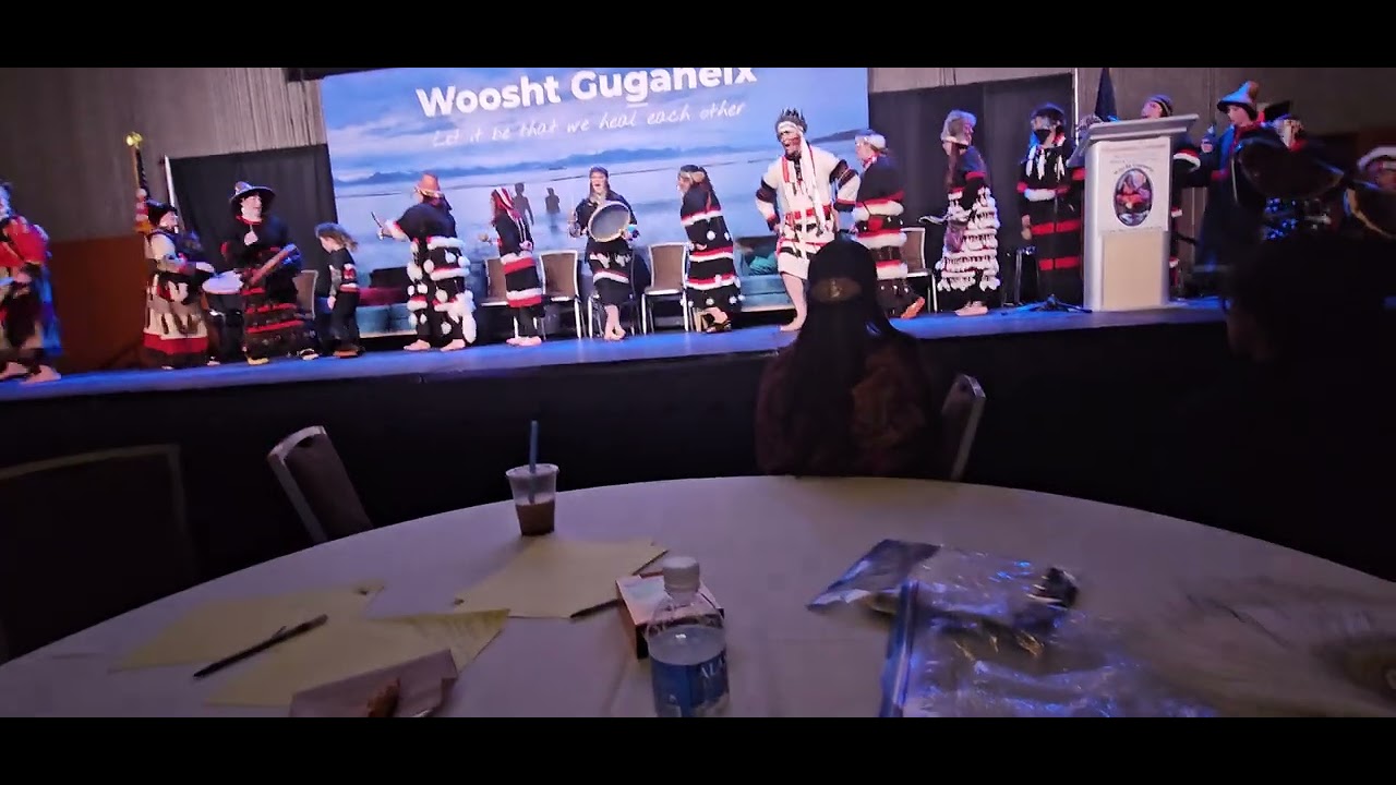 Kodiak Alutiiq Dancers Alaska Elders and Youth Entrance. pt1
