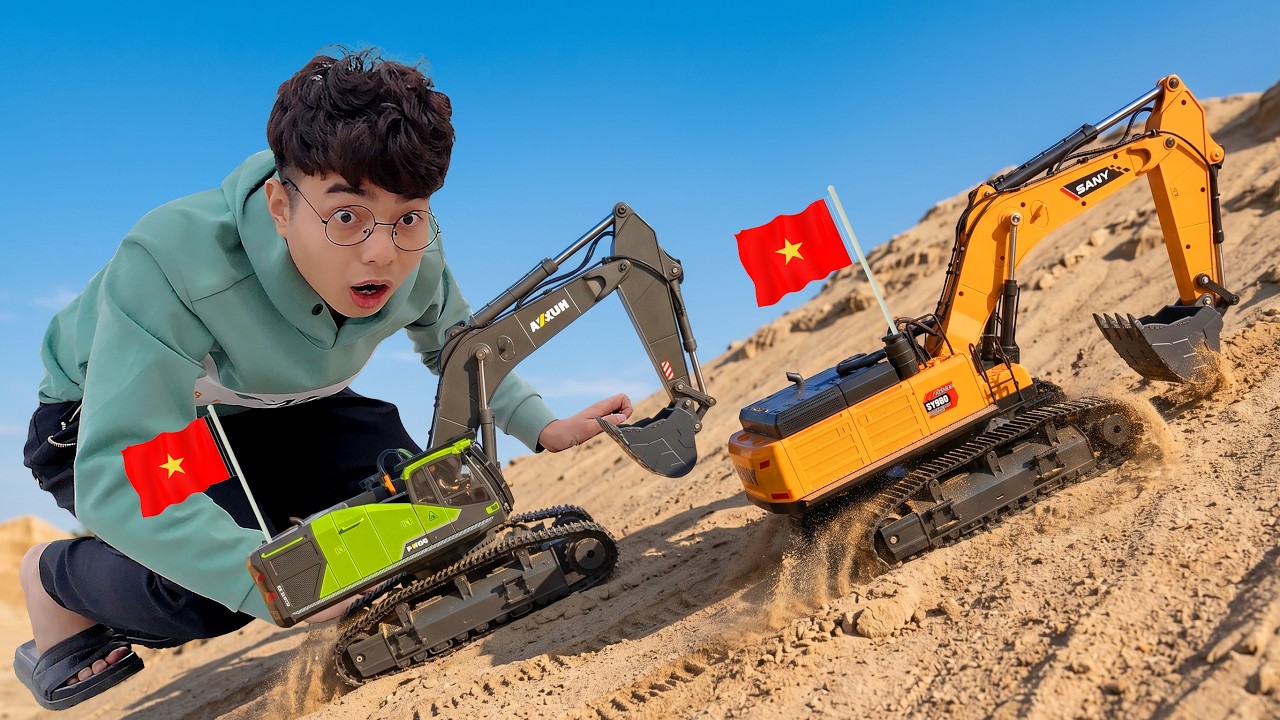 Thắng T&ecirc; T&ecirc; So S&aacute;nh Sức Mạnh của 2 Chiếc M&aacute;y X&uacute;c Đắt Tiền M&aacute;y N&agrave;o Khỏe Hơn