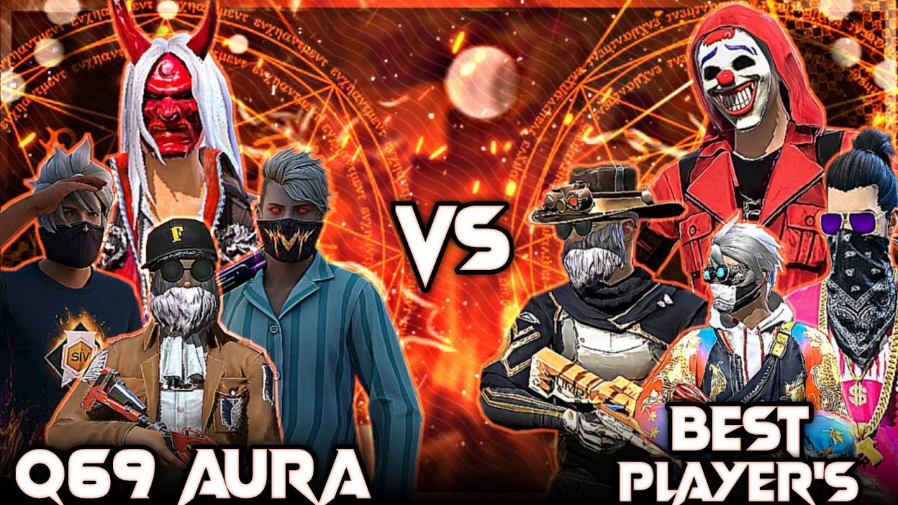 Q69 AURA VS BEST RANDOM PLAYER'S || BEST CLASH SQUAD BATTLE MATCH 🤡 WHO IS REAL KING I NOOB VS PRO 🤡