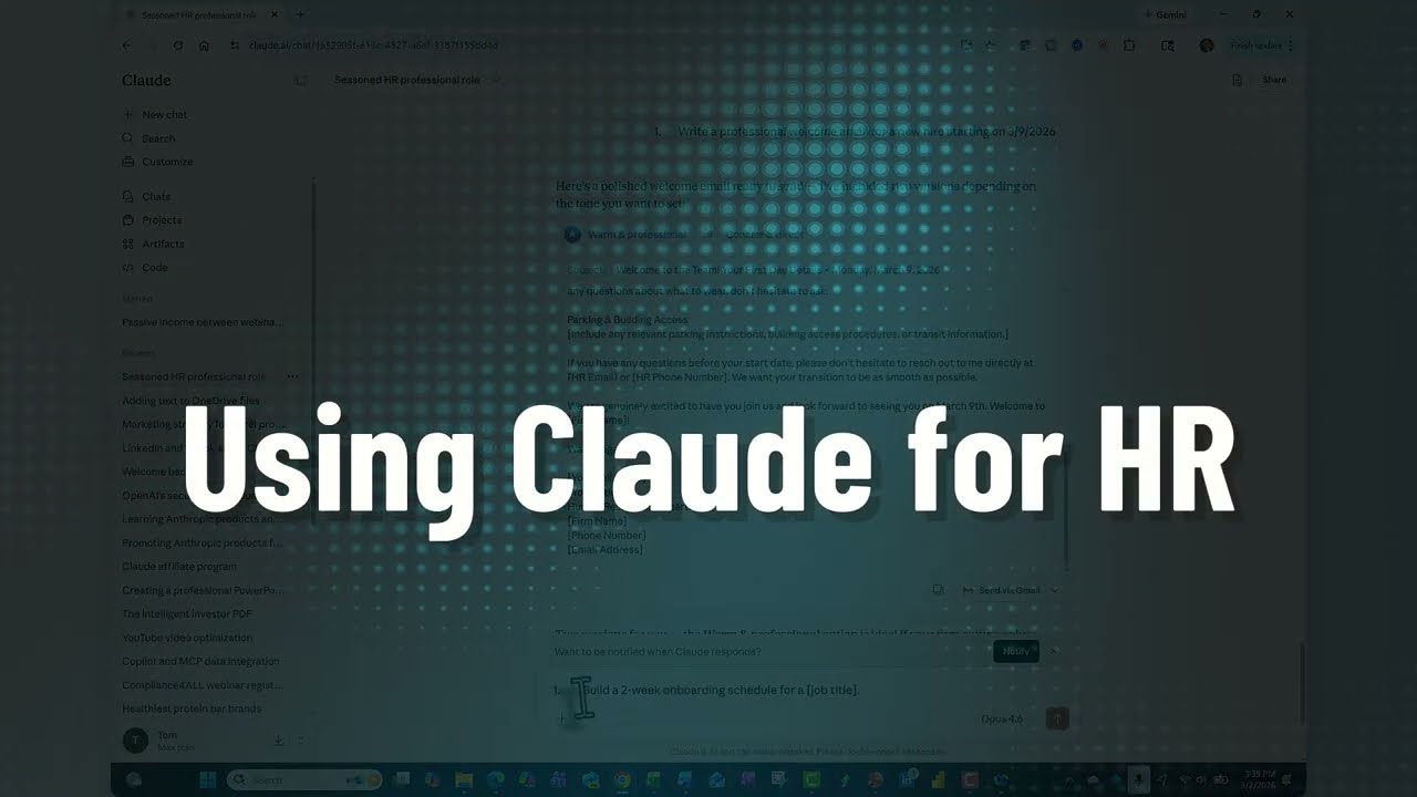 Claude AI for HR: Automate Human Resources Tasks with AI in Minutes