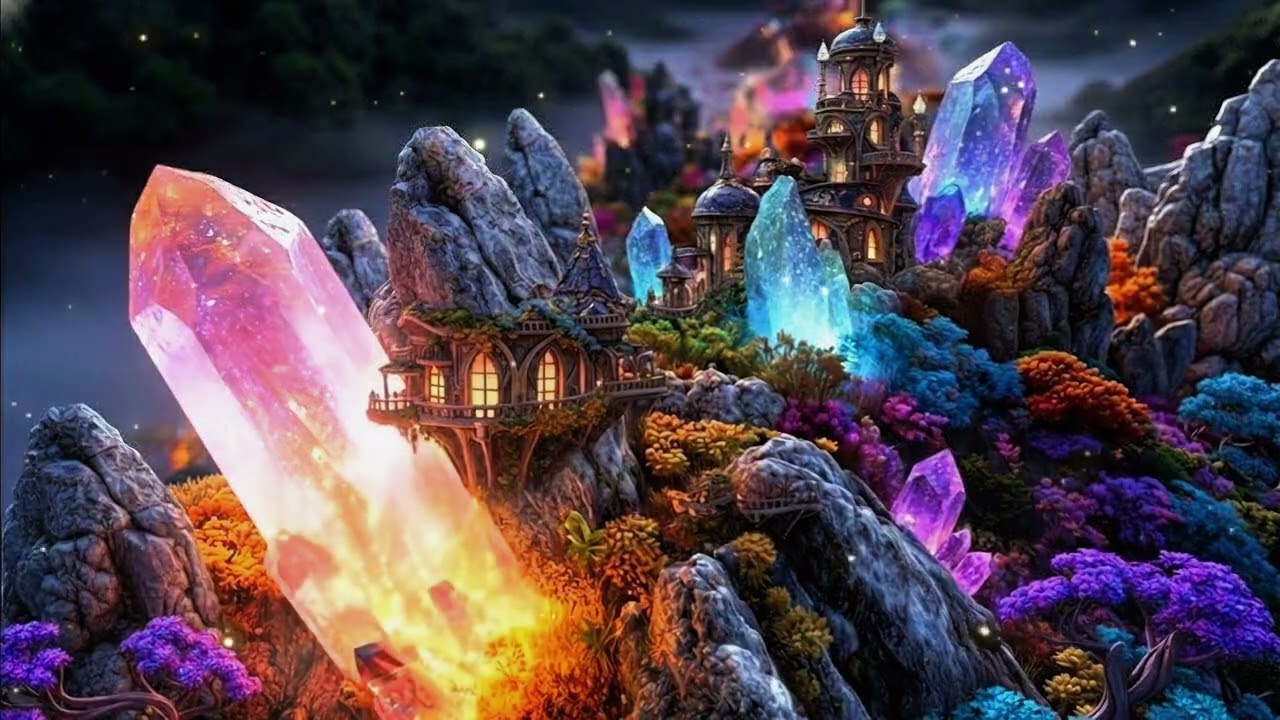 369 x428Hz 3 Healing Frequency 🌙 3 Hr Magical Village | Slow Ambient Music for Peace Positive Energy