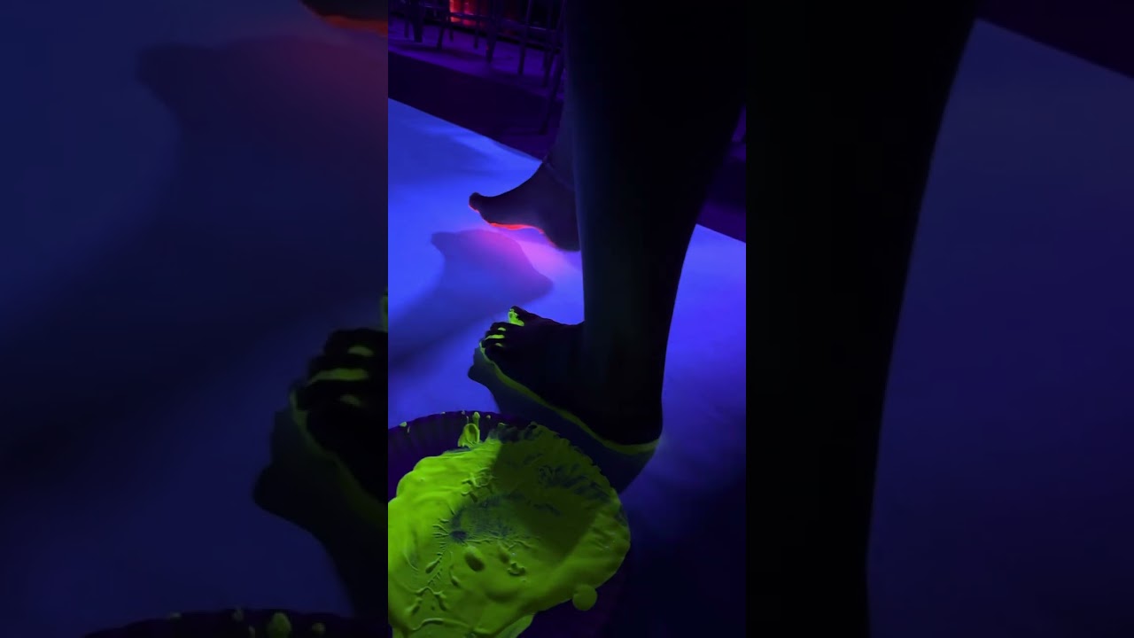 Barefoot glow painting