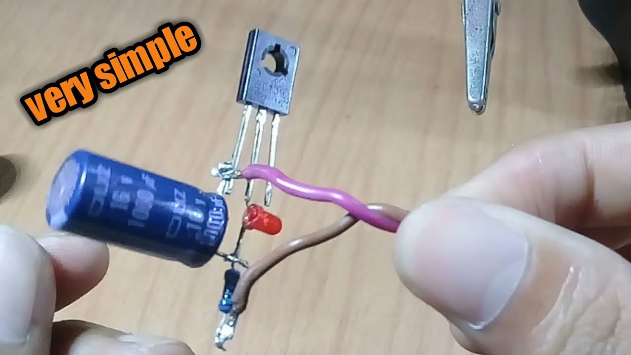 superb LED effect blinking using one transistor very easy n simple