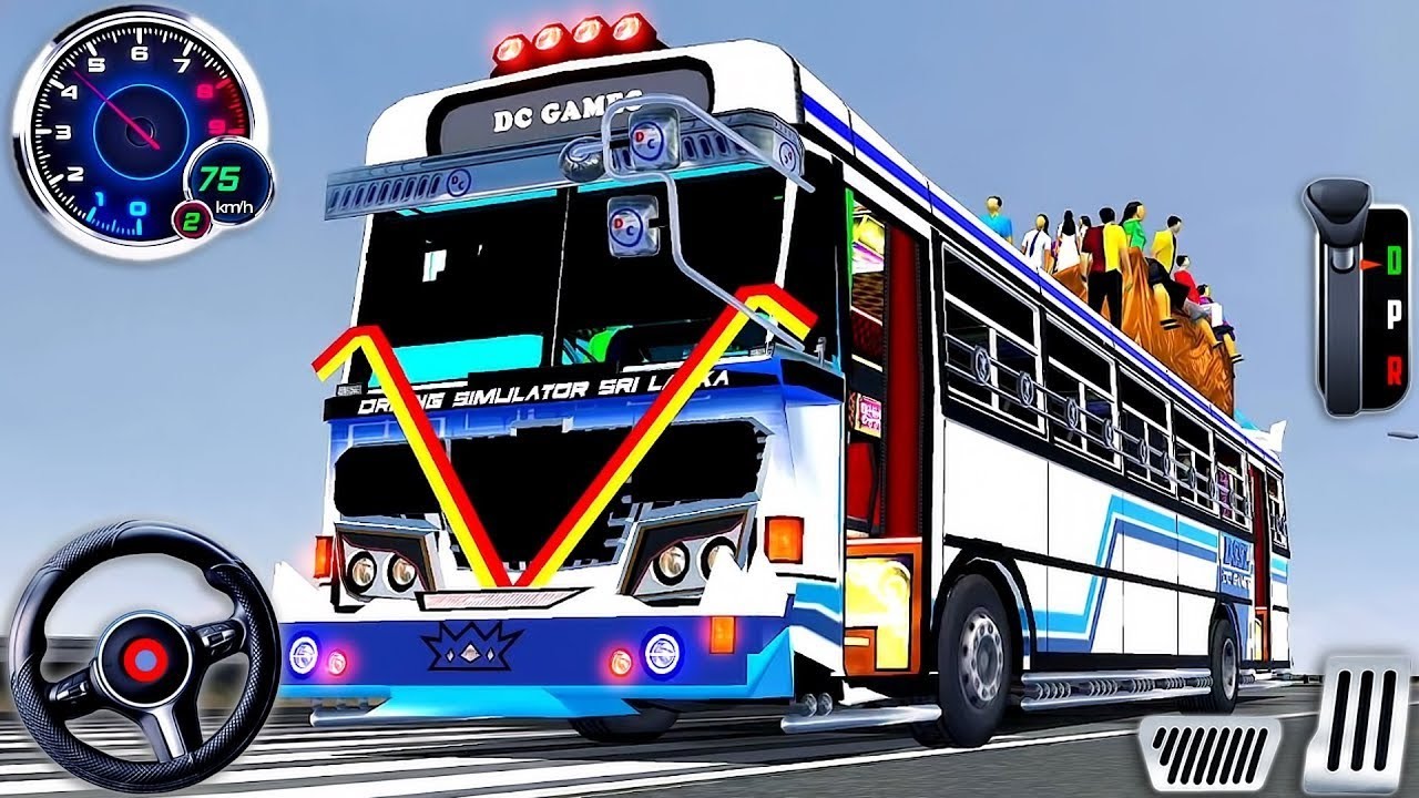 Big Indian Luxury Coach Bus Driving In Sri Lanka | Bus Driving Simulator Srilanka Android Gameplay