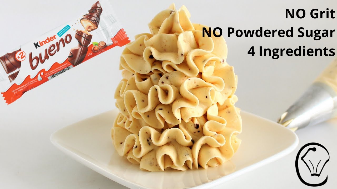 Condensed Mill Buttercream Kinder Bueno Silky Smooth No Grit No Powdered Sugar Pipes like a DREAM!