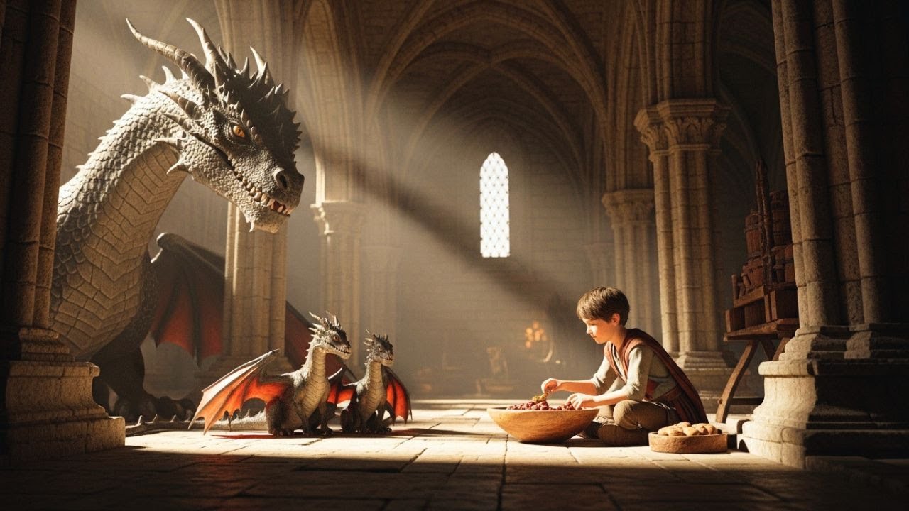 La emperatriz alienígena atrapó al niño alimentando a sus dragones… y pasó algo increíble.