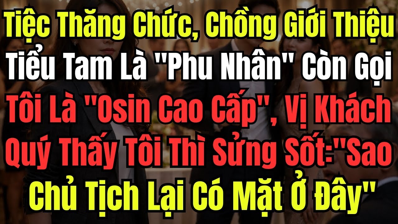 Tiệc Thăng Chức, Chồng Giới Thiệu Tiểu Tam Là ''Phu Nhân'' Còn Gọi Tôi Là ''Osin Cao Cấp'', Vị Khách