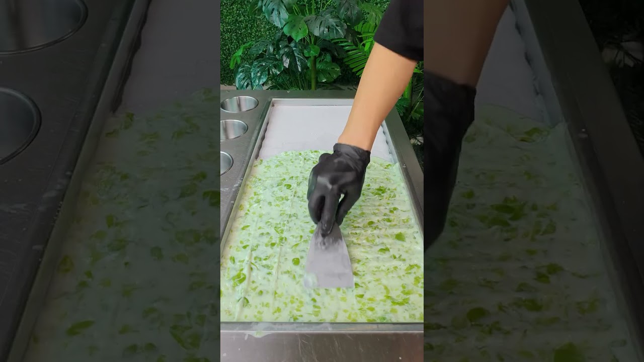 Sweet Grape Ice Cream Roll &ndash; Cool and Satisfying 🍇 #icecream #shorts #streetfood