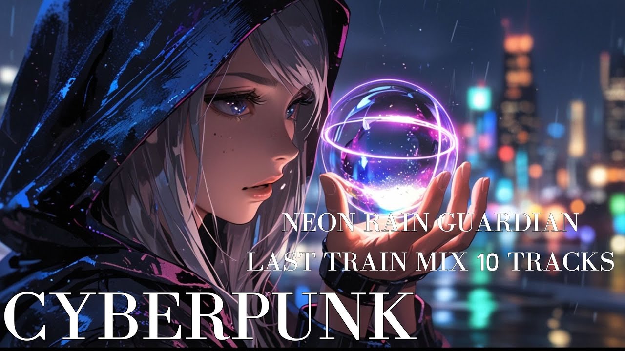 【作業用・Vo】Neon Rain Guardian — Cyberpunk Last Train Mix (10 Tracks) | Noir EDM / Midnight City【深夜の雨】