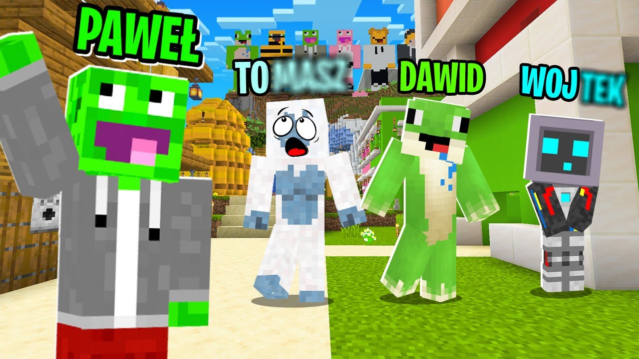 Zamieniliśmy NASZE NICKI na IMIONA z PRAWDZIWEGO ŻYCIA w Minecraft! (śmieszne)
