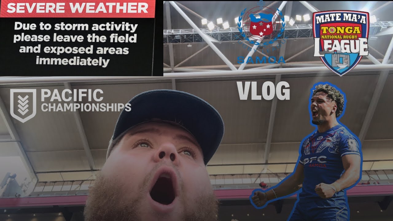 Гроза в Самоа на чемпионате Suncorp Pacific Vlog Тонга против Самоа