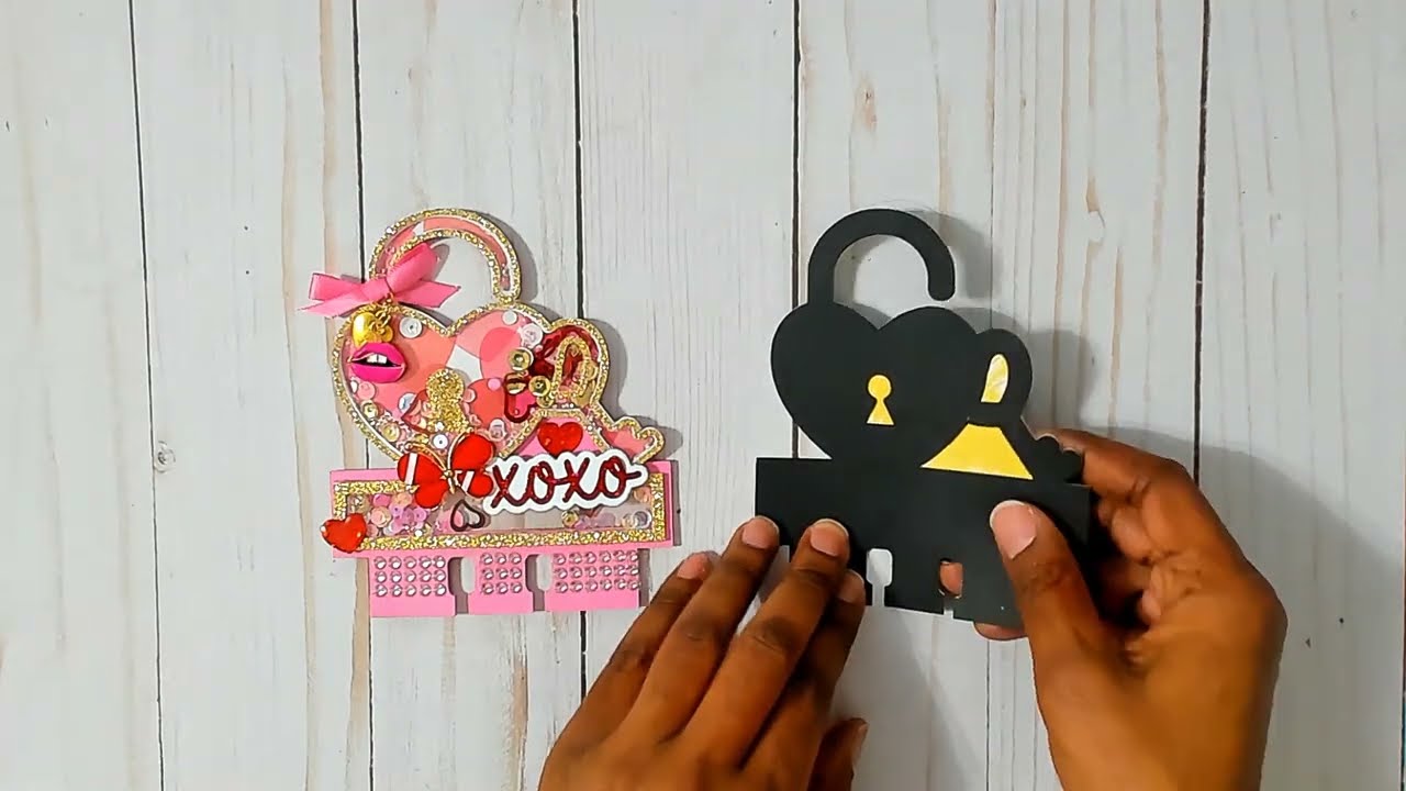 Heart Lock and Key Memdex Card @scrapdaworld