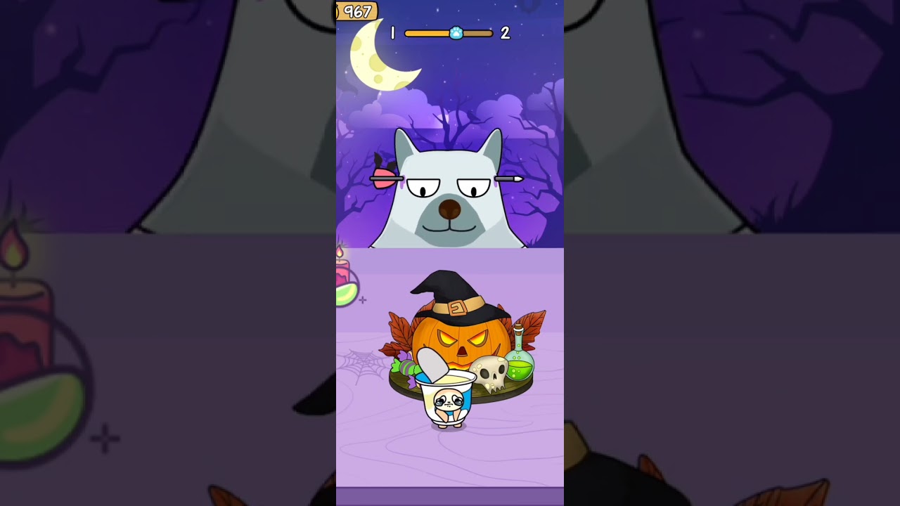 Happy Cat Banana Cat Fun in Halloween Hide and Seek #gameplay #gameshorts #happycat #bananacat