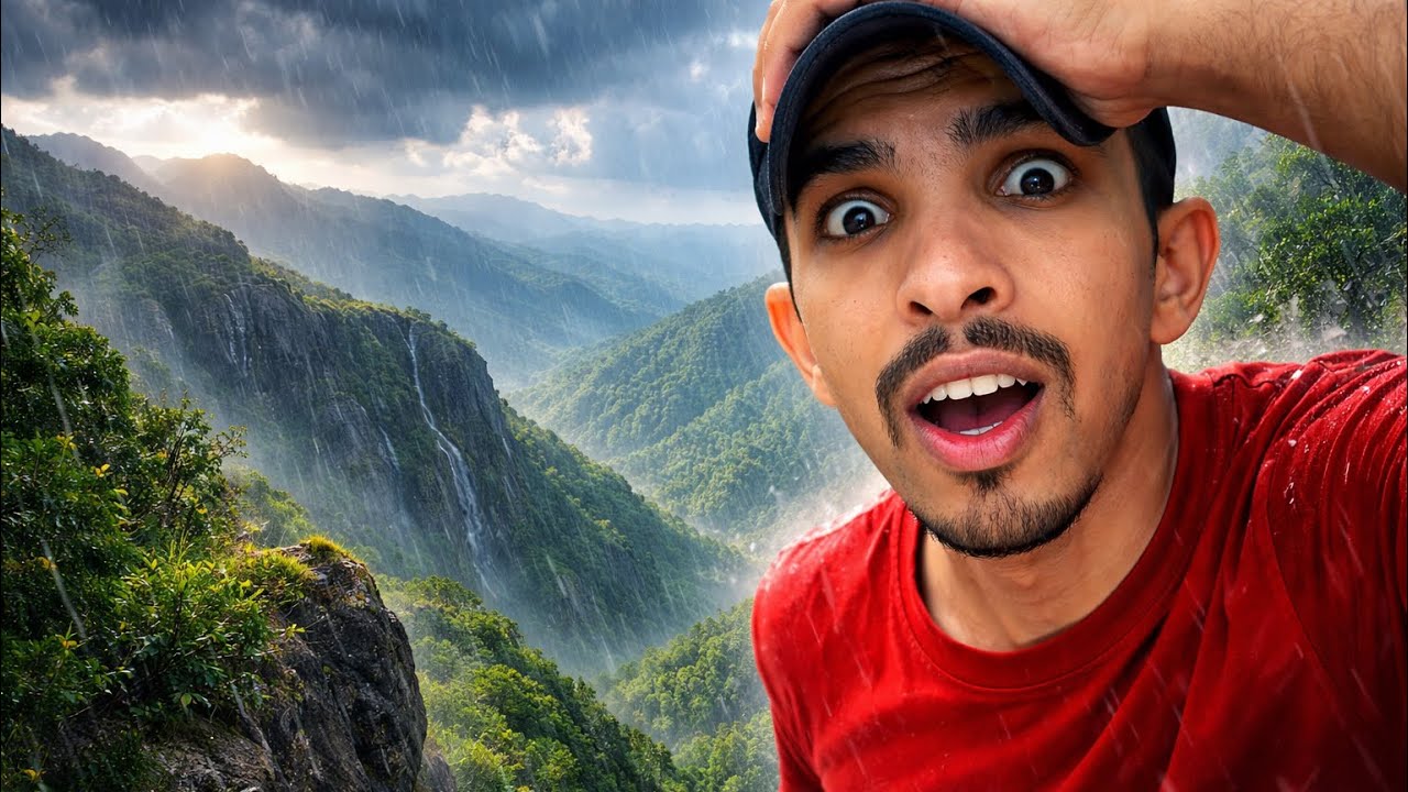 في اعلى جبال سريلانكا تحت الأمطار الغزيرة 😍🇱🇰