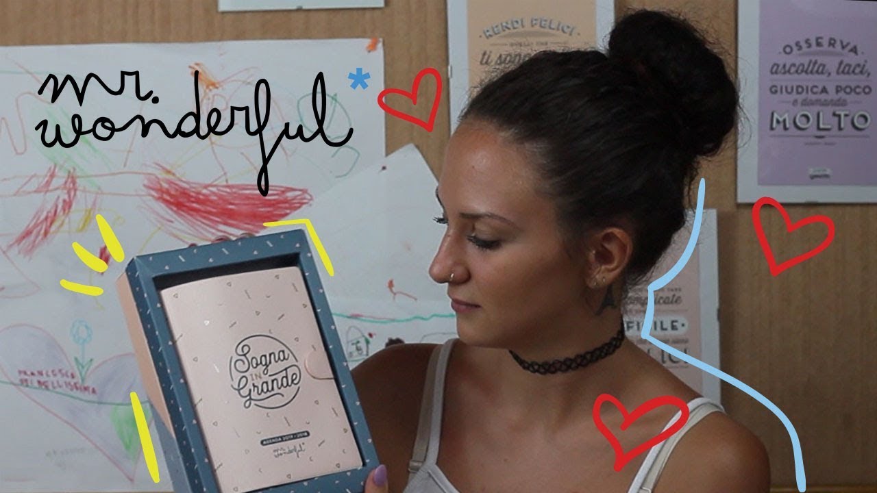 Come ho organizzato la mia AGENDA MR. WONDERFUL 📖💙 | 2017/2018 🗓🖊