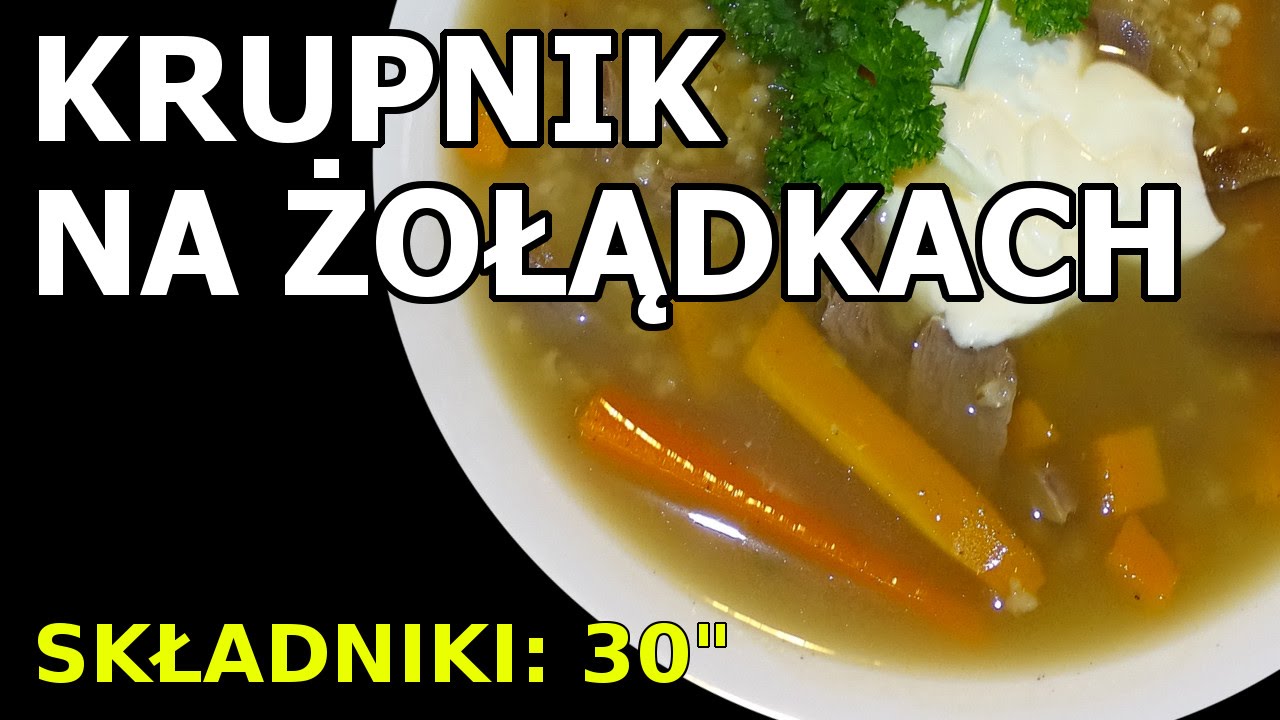 Krupnik na żołądkach drobiowych