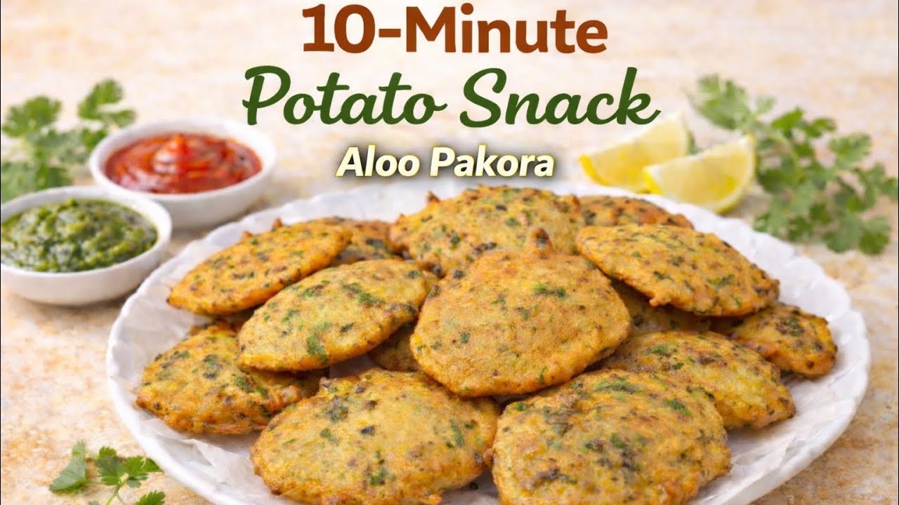 Crispy Aloo Pakora in 10 Minutes | Easy Potato Snack Recipe