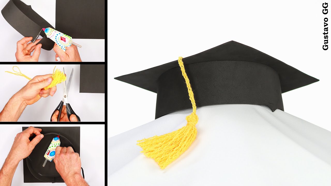 BIRRETE DE GRADUACIÓN 👩‍🎓 como hacer un birrete de graduación - birretes gorro o sombrero