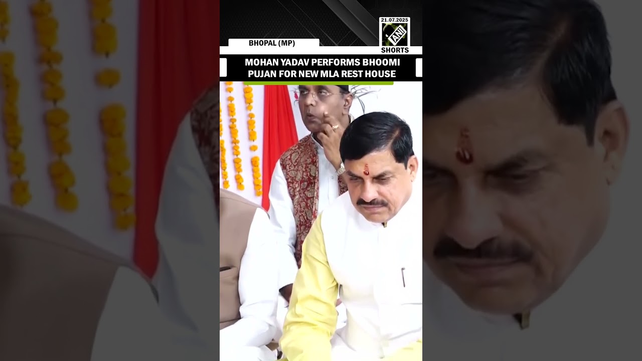 MP CM Mohan Yadav performs Bhoomi Pujan for new MLA Rest House in Bhopal