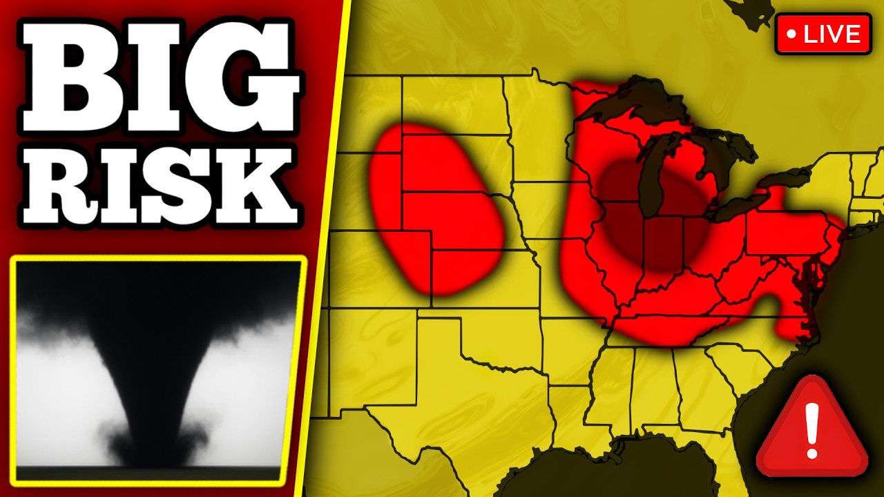 🔴 BREAKING TORNADO WARNING IN ILLINOIS - Tornadoes Possible With LIVE Storm Chasers...